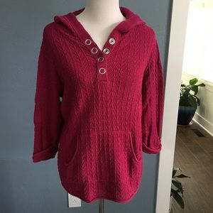 Pullover hooded sweater